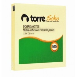 TORRE NOTE AMARILLO 75 X 75 MM 100 HJS